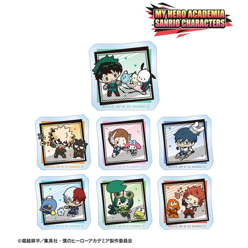 『僕のヒーローアカデミア × サンリオキャラクターズ』トレーディングアクリルステッカー 1年A組 ver.A(単位/BOX)【202508再販】